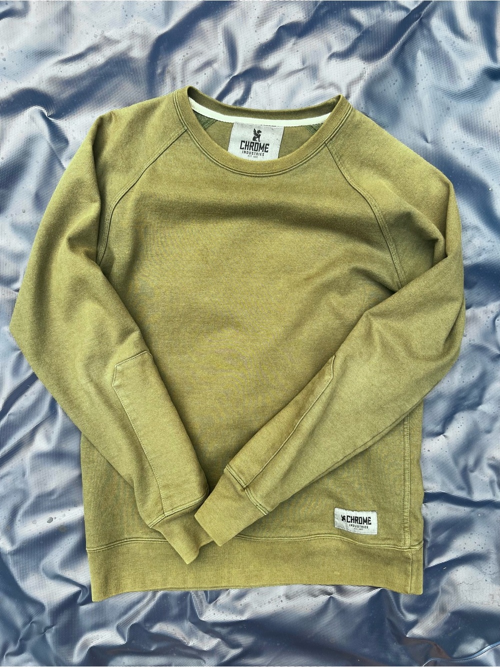 Chrome Industries Men's Olive Crewneck Sweatshirt